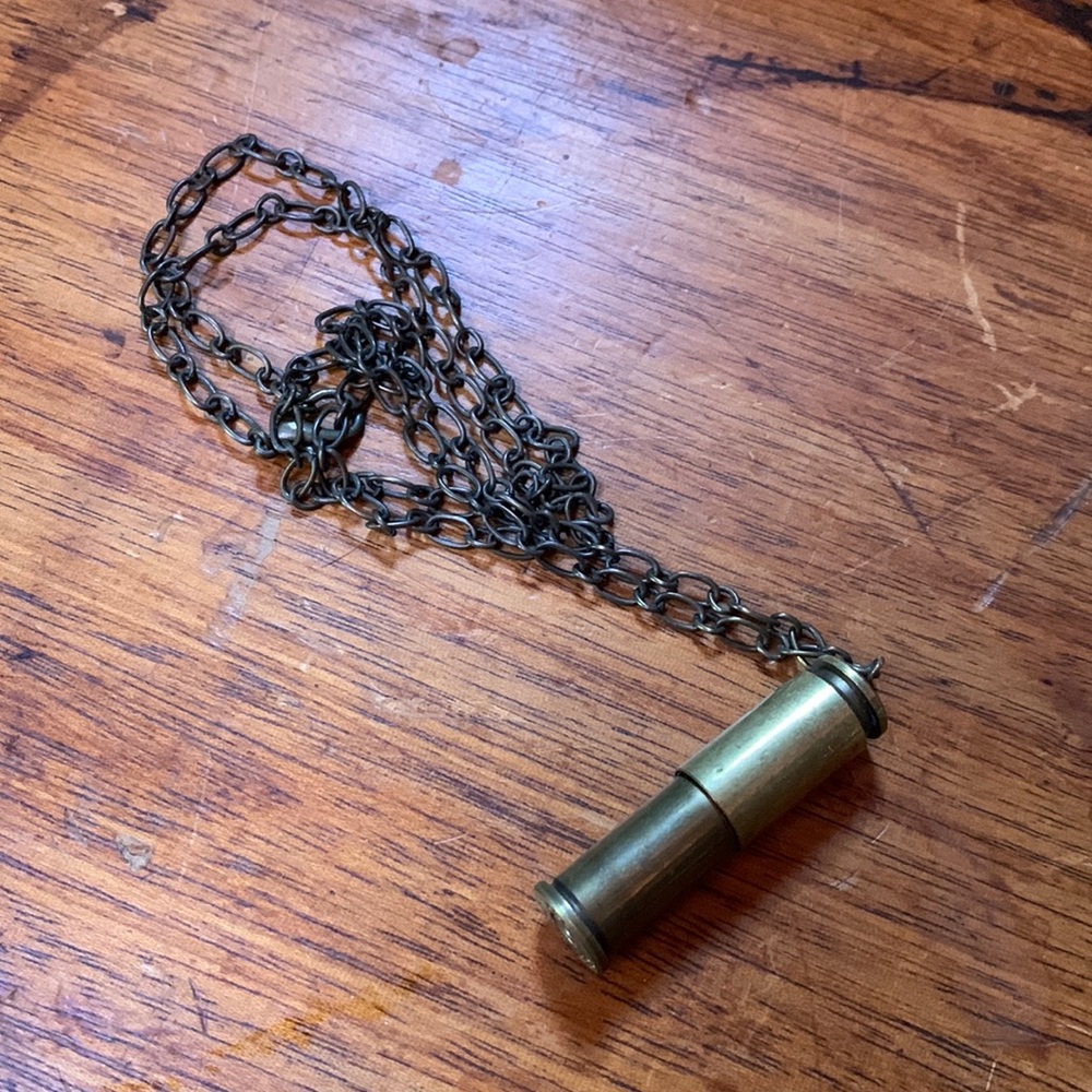 Steampunk Bullet Brass Necklace